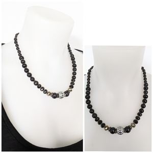 Handmade Black Beads Necklace